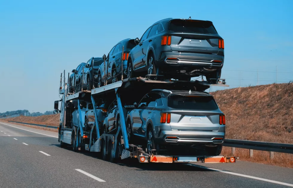 modern-semitrailer-trucks-highway-driving-right-lane-commercial-vehicle-shipping