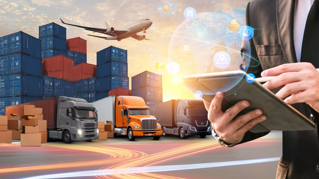 logistics-transports-collage-design