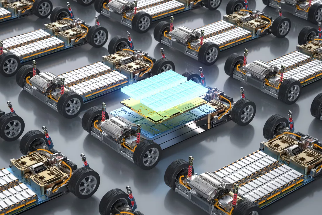 group-electric-cars-with-pack-battery-cells-module-platform
