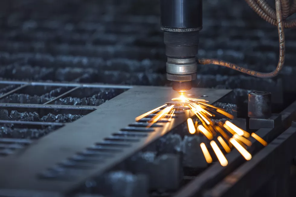 cnc-laser-cutting-metal-modern-industrial-technology-small-depth-field