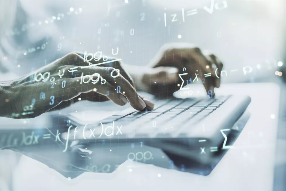 creative-scientific-formula-illustration-with-hands-typing-computer-keyboard-background-science-research-concept-multiexposure