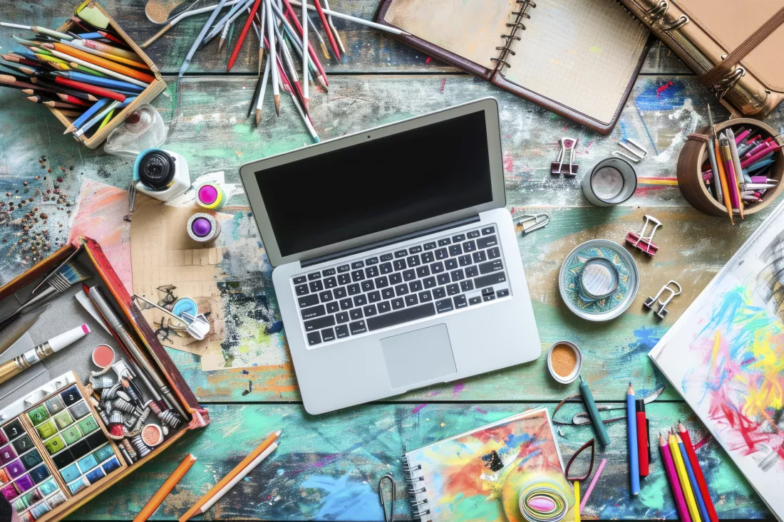 creative-workspace-with-laptop-mockup-artistic-scene-featuring-laptop-mockup