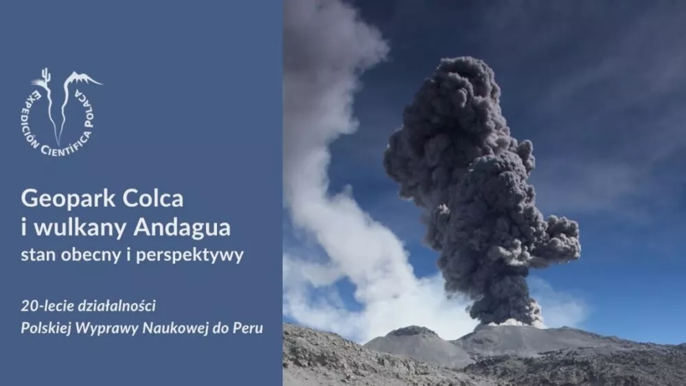 Grafika seminarium o Geoparku Colca i Wulkany Andagua w AGH