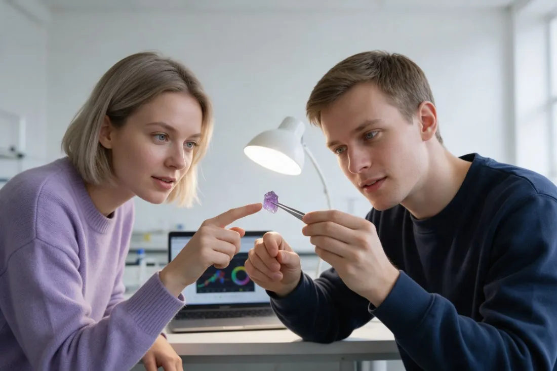 studenci-ogladaja-probke-krysztalu-w-laboratorium