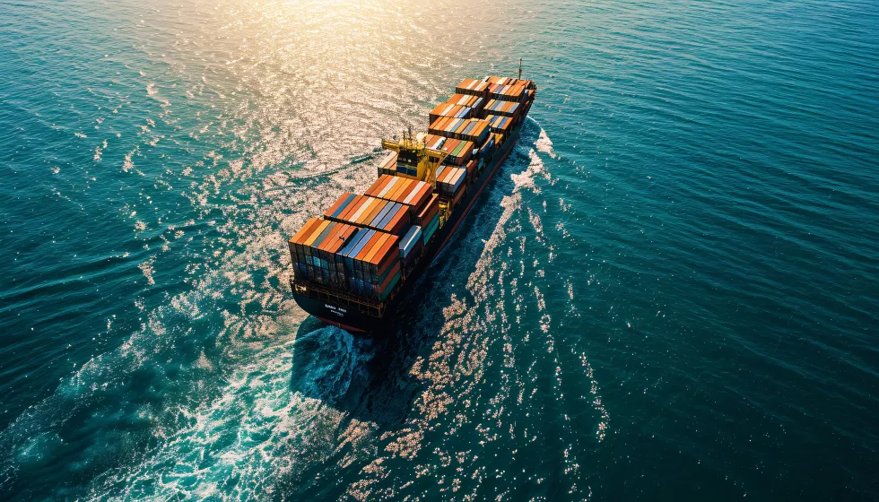 large-cargo-ship-with-yellow-top-orange-containers-sailing-ocean