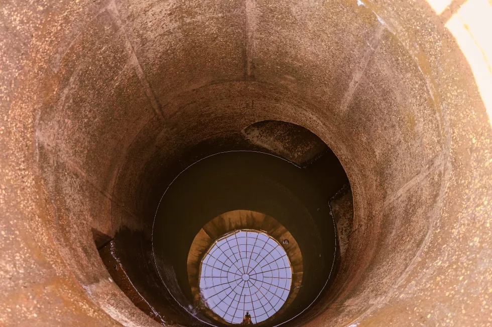 high-angle-view-spiral-staircase-building