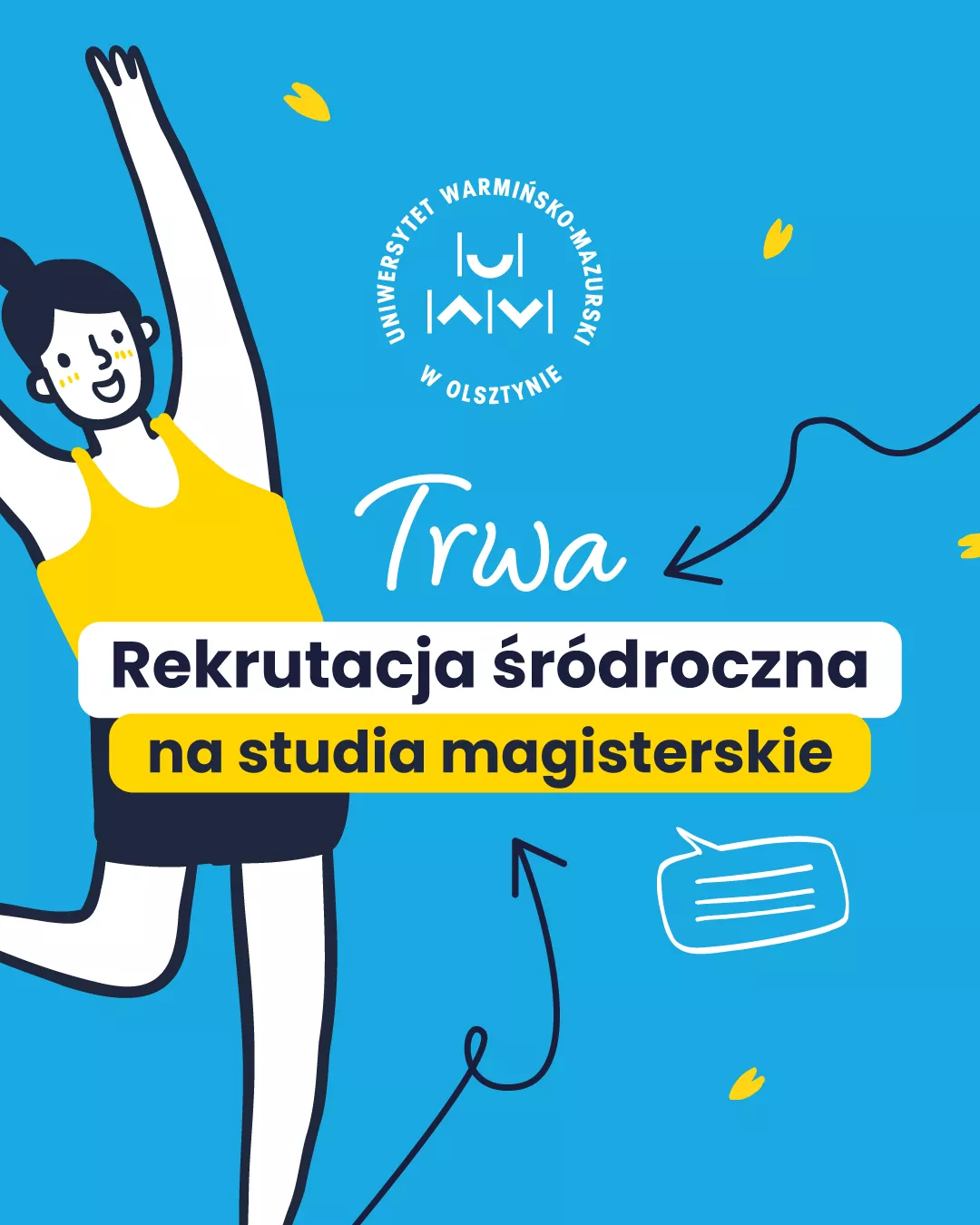 Rekrutacja śródroczna na studia II stopnia w UWM