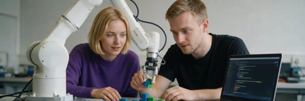 studenci-programuja-ramie-robota-do-podnoszenia-klockow