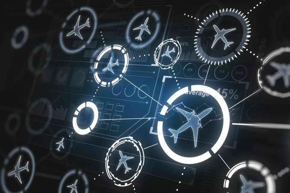 creative-airplane-interface-dark-background-worldwide-travel-web-concept-3d-rendering